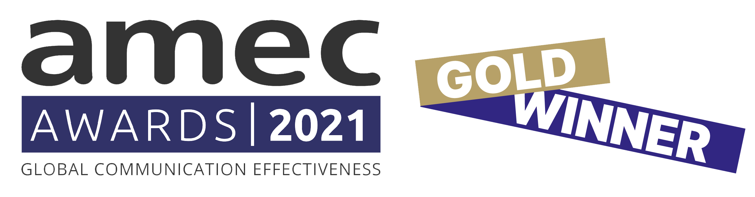 AMEC Awards 2021 Gold winner badge 2