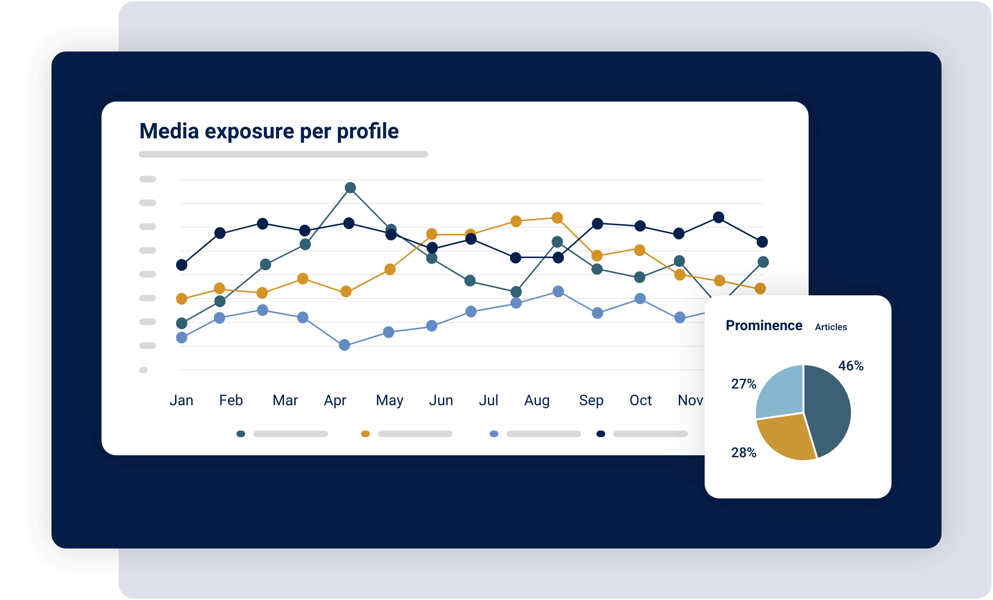 Graphic illustration of graphs and data visualization