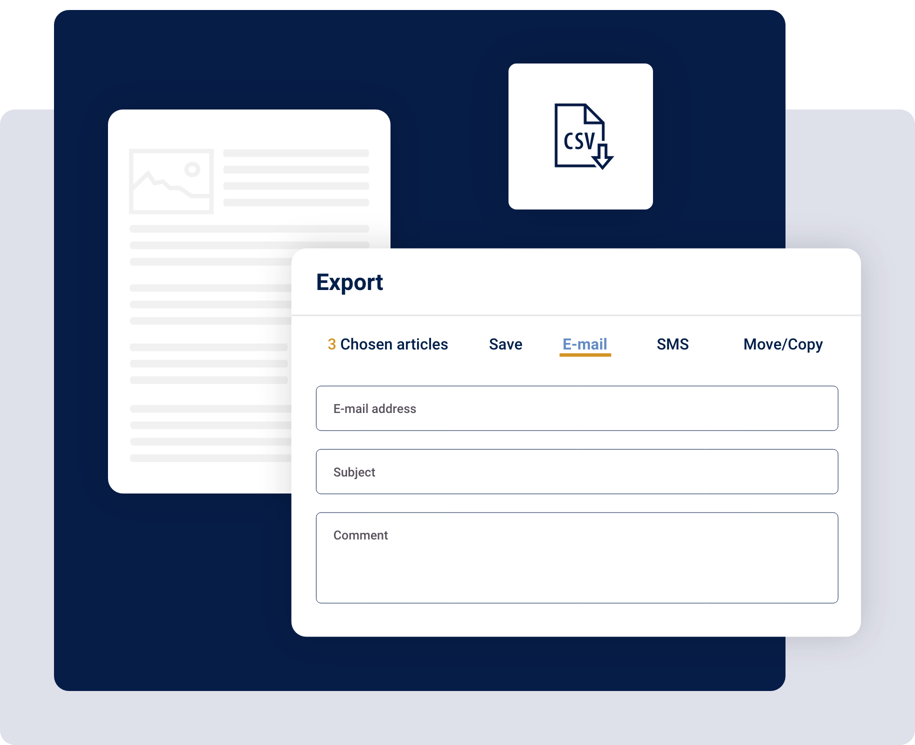 Graphic illustration of sharing reports